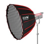 GVM Softbox Parabolic Soft Light Bowens Mount,36"/90cm Softbox Parabolico a sgancio rapido e griglia a nido d'ape compatibile con altre luci a montaggio Bowens per la registrazione