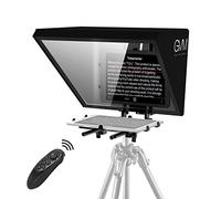 GVM Teleprompter per iPad, tablet e fotocamera DSLR, portatile, 45,7 cm, con telecomando e app, struttura in alluminio solido, spettroscopio incolore, obiettivo grandangolare ultra HD