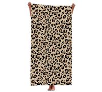 GVMJHYK Asciugamano da Spiaggia Leopardo, Leopardo Telo Da Mare Microfibra, Veloce Asciugatura, per Piscina, Mare, Uomo e Donna - Design Moda con Stampa Leopardo 75x150 cm