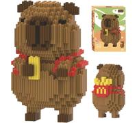 GVMJHYK Set Di Mattoncini Capibara,Blocchi Da Costruzione Capybar,Regali Per Donne O Uomi,Esercita Abilità Pratiche, Decorazioni Della Stanza, 14+ (red)