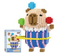 GVMJHYK Set Di Mattoncini Capibara,Blocchi Da Costruzione Capybar,Regali Per Donne O Uomi,Esercita Abilità Pratiche, Decorazioni Della Stanza, 14+ (blue)