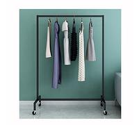 GVNFJKJK Appendiabiti, Appendiabiti con rotelle for Appendiabiti for carichi Pesanti for Vendita al Dettaglio di camere da Letto(Black,120x40x155cm)