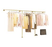 GVNFJKJK Appendiabiti, Scaffali portaoggetti for Appendiabiti in Metallo fissati al Muro, Asta Multiuso for scaffali for Abiti Dettaglio for riporre l'armadio(300cm)