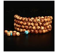 GVNFJKJK Braccialetti buddisti con grani di Preghiera, Collana con Braccialetto di Perline Premium Thuja 108 Buddha Mala for Uomo e Donna, Preghiera, Meditazione