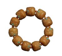 GVNFJKJK Braccialetti Cinesi, Bracciale Bodhi con Perline Squisito Leone Danzante Bracciale Elasticizzato Bodhi Buona Fortuna Ricchezza Amuleto Gioielli Regali for Uomo Donna