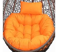 GVNFJKJK Cuscino per Amaca, Sedia sospesa da Esterno, Cuscino Rotondo Spesso for sedie a Dondolo, Grande Fodera for Cuscino Lavabile for Sedia Amaca con Cuscino(Orange)
