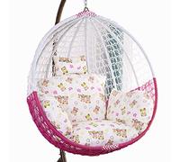 GVNFJKJK Cuscino per Amaca, Sedile for Sedia a Dondolo sospesa da Esterno Fodera for Cuscino for Sedia Amaca Grande Lavabile e addensata con poggiatesta e braccioli(Beige)