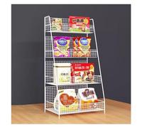 GVNFJKJK Espositore per Snack, Scaffale da scrivania in Filo Metallico, scaffali Pavimento for carichi Pesanti, scaffalature Metalliche for supermercato(White,40x20x52cm)
