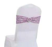 GVNFJKJK Fasce per sedie in Chiffon, 10 50 Pezzi Telai for sedie con Paillettes for Feste, cene, Banchetti, Coprisedie, Decorazione, Sedia Elasticizzata, Schienale for, for Fiori(Rose Purple,10 PCS)