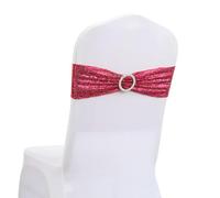 GVNFJKJK Fasce per sedie in Chiffon, 10 50 Pezzi Telai for sedie con Paillettes for Feste, cene, Banchetti, Coprisedie, Decorazione, Sedia Elasticizzata, Schienale for, for Fiori(Rose,50pcs)