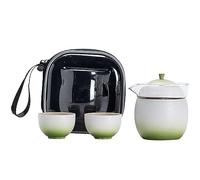 GVNFJKJK Servizi da tè, Set da tè in Ceramica, Tazze in Cina con infusore e Coperchio Nastro for Tazza in Porcellana 3 Regalo Borsa Viaggio for in Ufficio a casa(Light Cyan)