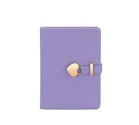 GVNFJKJK Taccuino retrò, Taccuino Segreto a Righe Diario Foderato con Chiusura a Cuore Regalo Creativo(Purple)