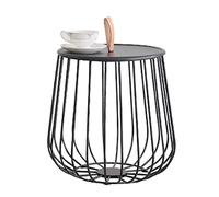 GVNFJKJK Tavolino Rotondo, Tavolino in Metallo da caffè in Ferro Nordico Semplice, for Soggiorno, Ufficio, Camera Letto - tè, for Divano, Decorazioni for la casa, Piccoli spazi(Siyah,40 * 40cm)