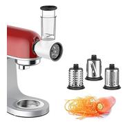 GVODE Accessori per affettare le verdure per il robot da cucina per Kenwood Chef KVC85 e kmix KMX750, grattugia per formaggio, tritatutto per verdure con 3 lame in acciaio inox
