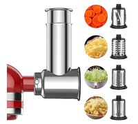GVODE Affettatrice in acciaio inox per KitchenAid, grattugia per formaggio, verdure e frutta, G1806S