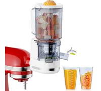 GVODE Estrattore di Frutta e Verdura a Freddo per KitchenAid Stand Mixer, Accessorio per Spremiagrumi Lento a Pressione Fredda con Ampio Canale di Alimentazione da 4,9" per Frutta e Verdura Intere