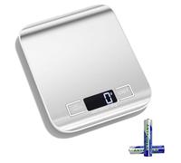 Gvolatee 10kg/1g inox bilancia cucina digitale elettroniche con Lcd display e funzione tara, bilance di precisione spegnimento automatico con 6 unità, pesatura cibi per cottura, cottura, miscelazione