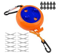 Gvolatee 10m stendibiancheria estensibile con 10 Fibbie Fisse e 20 Mollette Antivento,Corda da Bucato Esterno Portatile per Trapunta Lenzuolo, filo retrattile per Giardino, Viaggio Campeggio Gadget