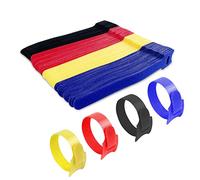 Gvolatee 120 pezzi Fermacavi, Fascette Cavi Riutilizzabili in Nylon 12×150 mm, Cavi quattro Colori Set, Fascette Fermacavo per Organizzazione Casa Ufficio