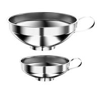 Gvolatee 2 Pezzi Imbuto in Acciaio Inox Imbuto Marmellata con Manico da Cucina per marmellata e Fagioli Olio da Cucina Liquido e Polvere