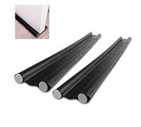 Gvolatee 2 pezzi Paraspifferi 34 cm, Sottoporta Paraspifferi Prevenire Vento, Polvere, Insetti e Isolamento Acustico, Anti Spifferi Nero Può Essere Tagliato a Misura per Porte Cotone Espanso Grigio