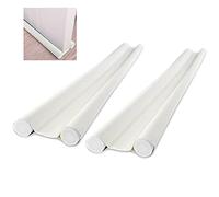 Gvolatee 2 pezzi Paraspifferi 96 cm, Sottoporta Paraspifferi Prevenire Vento, Polvere, Insetti e Isolamento Acustico, Anti Spifferi Bianco Può Essere Tagliato a Misura per Porte Bianco Cotone Espanso