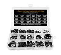 Gvolatee 225 pezzi O Ring Guarnizioni di Tenuta in Gomma, Assortimento Oring Anelli Kit, Nera