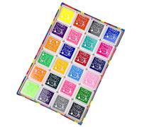 Gvolatee 24 Pezzi Tamponi Colorati per Timbri, Pittura Dito Arcobaleno Ink Pad Cuscinetti per Timbri in Gomma, Fai da Te per Timbri di Gomma Carta, Carta, Scrapbooking, Stoffa,Regalo per Bambini