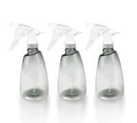Gvolatee 3 Pezzi Spruzzino Nebulizzatore 500 ml, Riempibile Spray Bottle, Trasparente Plastica Grilletto Spruzzatore, Vaporizzatore Acqua, Spruzzini Vuoti per Piante, Giardino, Capelli, Pulizia