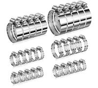 Gvolatee 30 pezzi Set di Fascette stringitubo regolabili, 6 misure 6-51mm in acciaio inox, per tubi flessibili, gas, acqua, auto, lavatrice, giardino