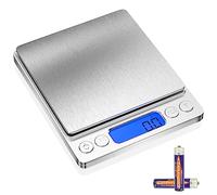 Gvolatee 3kg/0.1g inox bilancia cucina digitale elettroniche con LCD display e funzione tara, bilance di precisione spegnimento automatico con 6 unità, pesatura cibi per cottura, cottura, miscelazione