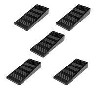Gvolatee 5 Pezzi cuneo fermaporta gomma, Altezza Regolabile Antiscivolo Antigraffio ferma porta da pavimento, ferma porte Protezioni per Balcone, Camerette, Cucina, Bagno, Ufficio, Nero