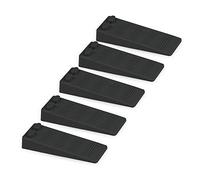 Gvolatee 5 Pezzi cuneo fermaporta gomma, Altezza Regolabile Antiscivolo Antigraffio ferma porta da pavimento, ferma porte Protezioni per Balcone, Camerette, Cucina, Bagno, Ufficio, Hotel (Nero)