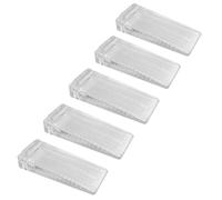 Gvolatee 5 Pezzi cuneo fermaporta gomma, Altezza Regolabile Antiscivolo Antigraffio ferma porta da pavimento, ferma porte Protezioni per Balcone, Camerette, Cucina, Bagno, Ufficio, Hotel, trasparente