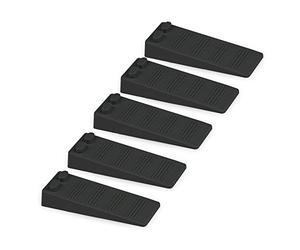 Gvolatee 5 Pezzi cuneo fermaporta gomma, Altezza Regolabile Antiscivolo Antigraffio ferma porta da pavimento, ferma porte Protezioni per Balcone, Camerette, Cucina, Bagno, Ufficio, Hotel (Nero)