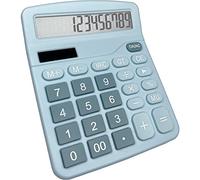 Gvolatee Calcolatrice, Calcolatrice da Tavolo per Ufficio con Display LCD 12 Cifre, Calcolatrice da Tavolo con Pulsanti Grandi, Calcolatrice Tascabile Funzione Standard per Ufficio e Scuola, Blu
