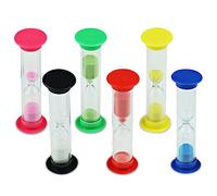Gvolatee Clessidra, Timer Set, Sabbia colorata, da cucina, Orologio Gestione del tempo per 30 secondi 1 min 2 min 3 min 5 min 10 min set (6 pezzi)