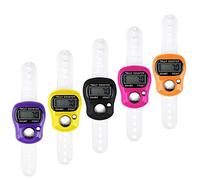 Gvolatee Contatore a dito Clicker mini – Display LCD 5 cifre – Confezione da 5 (Colore Casuale)