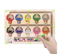 Gvolatee Giochi Montessori Magnetici, Gioco del Labirinto per Palline Magnetiche Colorate, Labirinto Magnetico Bambini, Educativi Giocattoli Regalo per Ragazzi Ragazze 2 3 4 5 Anni (Gelato)