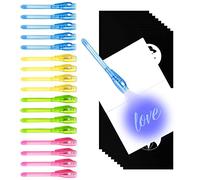 Gvolatee Penna Magica a Inchiostro Spia Invisibile, con Luce UV, Pennarello Scrittura Segreta, Regalino Bambini per Compleanno, Attività, Festival