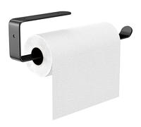 Gvolatee porta rotolo da cucina Lega di alluminio Opaco, portarotolo da cucina parete con Viti Fisse, porta Foratura Installazione, per Cucina Armadi carta, Pellicola, Carta oleata, nero