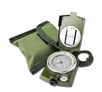 Gvolatee Professionale Bussola Militare Bussola Geologia Multifunzione, Bussola da Campeggio Trekking Bussola Impermeabile Luminosa attività All'aperto,con livella a bolla d'aria