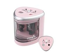 Gvolatee Temperino con Serbatoio Rosa, Elettrico Tempera Matite Automatico, Temperamatite Professionale per Ufficio, Temperini Elettrici per Bambini, per Casa, Scuola, Ufficio(Batterie Non Incluse)