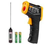Gvolatee termometro infrarossi -50°C ~ 600°C, termometro laser per forno pizza, pirometro, misuratore temperatura laser, termometro industriale (Non per Gli Umani) per Cucina, Barbecue, congelare