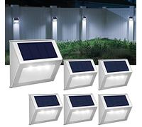 GVOREE [Bianco Freddo] Luce Solare LED Esterno,Impermeabile Lega di Alluminio Housing,per Step,Stairway,Giardino,Cortile,Deck,Recinzione,Lampade da Parete per Esterni Decorazione-6