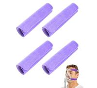GVOXIS Cuscinetti CPAP per Cinturini, 4 Pezzi, Morbidi e Traspiranti, Coperture Universali per Maschera CPAP, Cuscinetti per Maschera CPAP, Accessori CPAP, Lavabili e Riutilizzabili Viola