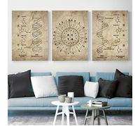 GVOZI Quadro Su Tela Dna E Rna Codice Genetico Arte Della Parete Della Tela Di Canapa Pittura Stampe Genetica Biochimica Studente Regalo Poster D'Epoca Scienza Decorazione Della Parete 30x40cm