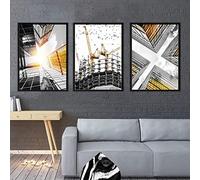 GVOZI Quadro Su Tela Moderni Grattacieli Americani Edificio Caduto Su Tela Pittura Immagine Di Arte Della Parete Per La Decorazione Del Soggiorno Senza Cornice 50x70cm