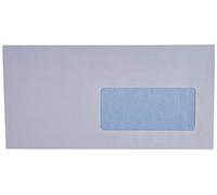 GVP - Scatola da 500 buste formato DL (110 x 220 mm), con finestra (45 x 100 mm), 80 g, con chiusura autoadesiva