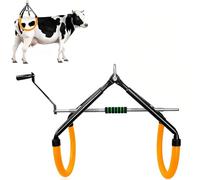 Gvqng Attrezzo per Sollevare Le Anche delle Mucche, Sollevatore per Bovini per Impieghi Gravosi, capacità di 2204 Libbre (Circa 1000 kg), Struttura in Acciaio Rinforzato,Nero